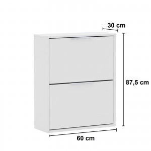 Schuhschrank NILO 60 cm - kippbar, hängend oder stehend, sandbeige 4/9