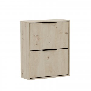 Kompakt-Schuhschrank NILO - Eiche artisan, 2-türig 1/9