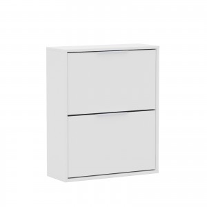 Weißer Schuhschrank NILO 60 cm - hängend oder stehend für die Diele 1/9