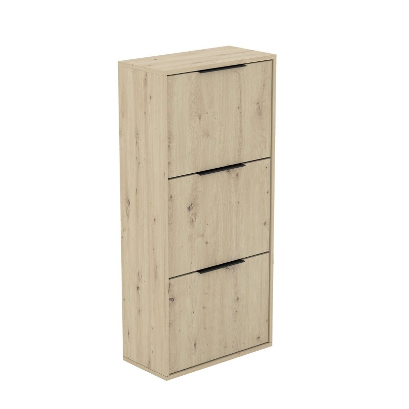Praktischer Schuhschrank NILO 3S für die Diele Eiche Artisan 1/9