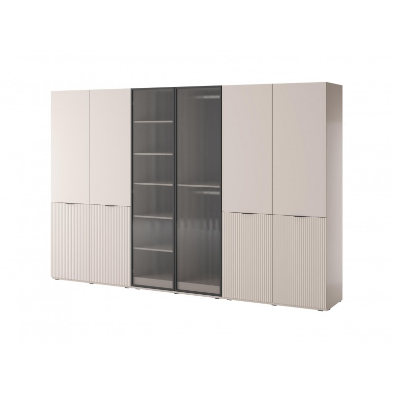 Satz von 3 modularen Schränken SANDBOX 2X NOVA cashmere + FLUTES