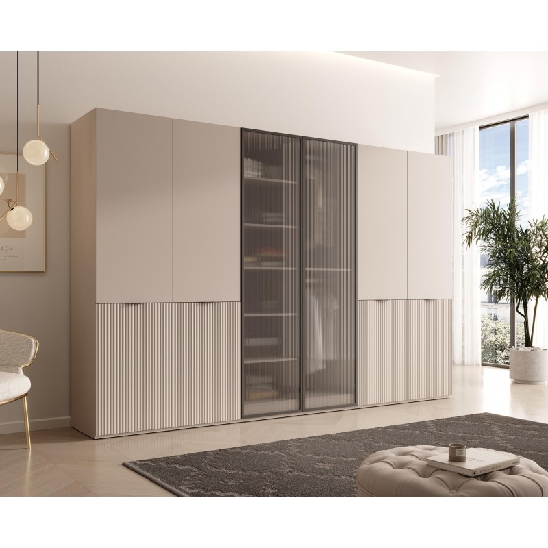 Satz von 3 modularen Schränken SANDBOX 2X NOVA cashmere + FLUTES 2/9