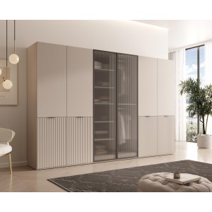 Satz von 3 modularen Schränken SANDBOX 2X NOVA cashmere + FLUTES 2/9