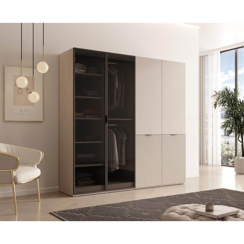 Satz von 2 modularen Schränken SANDBOX NOVA cashmere + ANTISOL mit LED 2/9