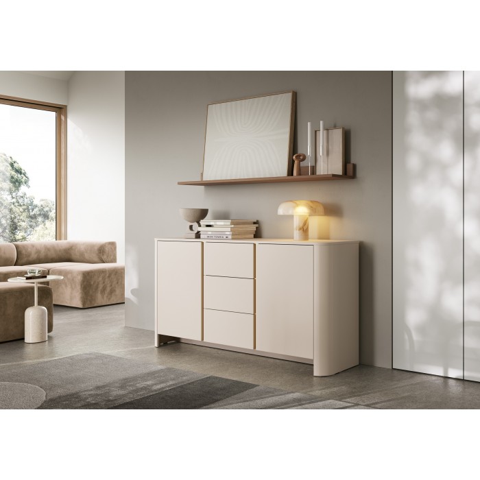 Breite zweitürige Kommode FARI cashmere im modernen Stil