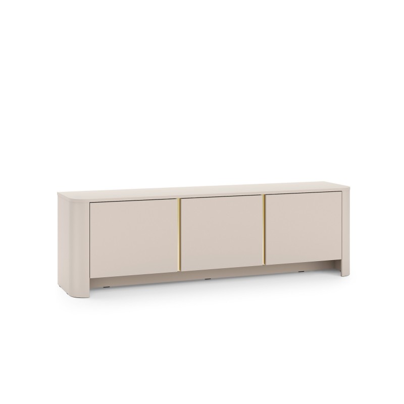 Moderner dreitüriger RTV-Schrank FARI cashmere für das Wohnzimmer