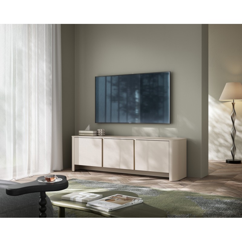 Moderner dreitüriger RTV-Schrank FARI cashmere für das Wohnzimmer 4/9