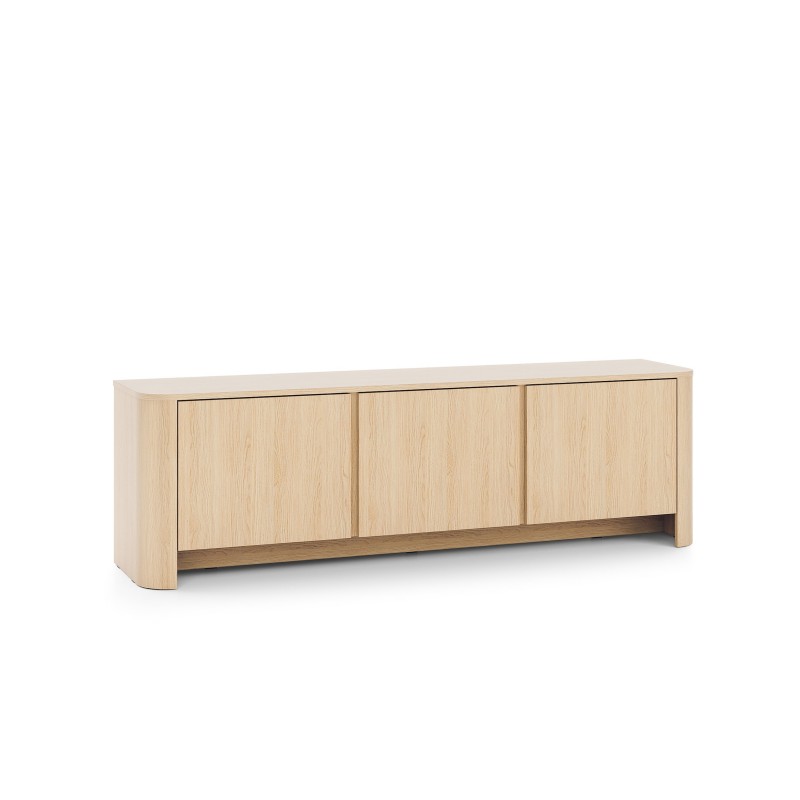 Moderner dreitüriger RTV-Schrank FARI Eiche vincenza für das Wohnzimmer 1/9