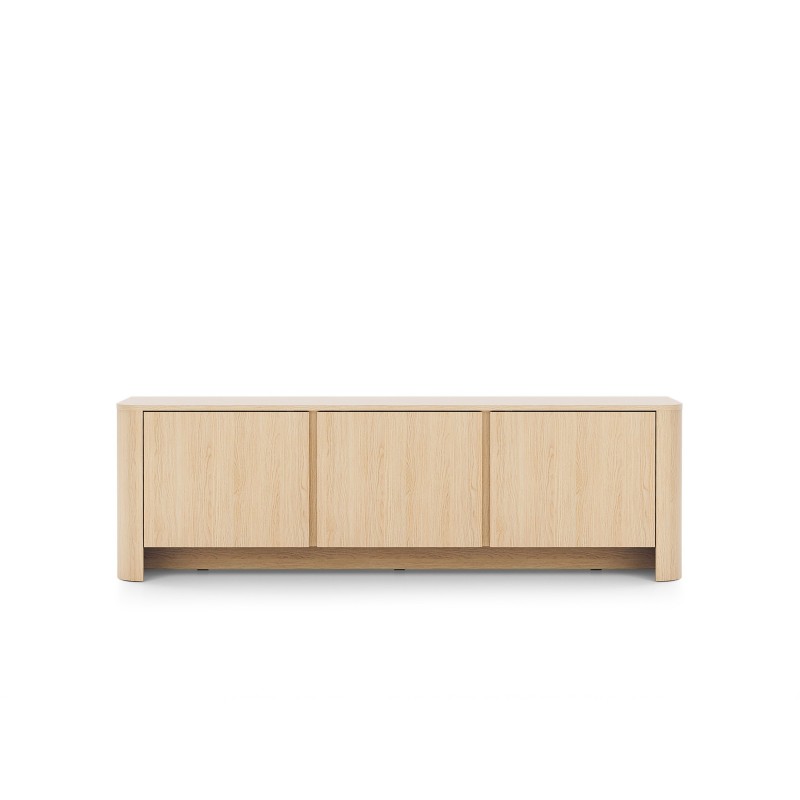 Moderner dreitüriger RTV-Schrank FARI Eiche vincenza für das Wohnzimmer 3/9