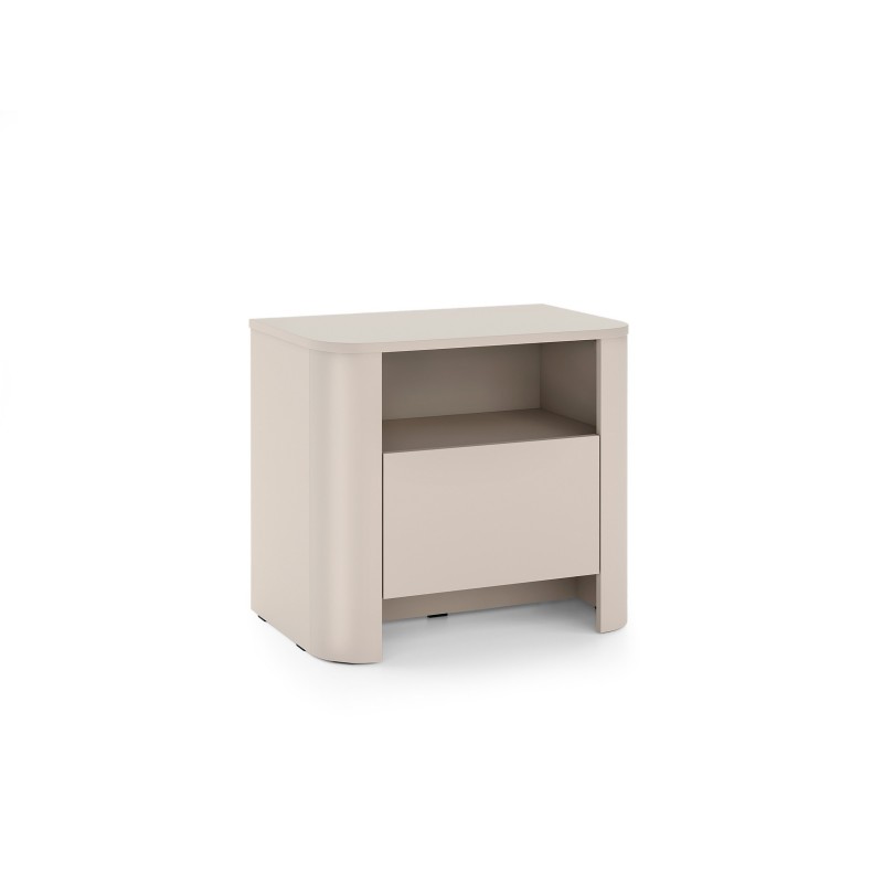 Stilvoller Nachttisch FARI aus Kaschmir mit Schublade im modernen Stil für das Schlafzimmer 1/9