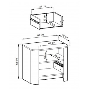 Stilvoller Nachttisch FARI aus Kaschmir mit Schublade im modernen Stil für das Schlafzimmer 6/9