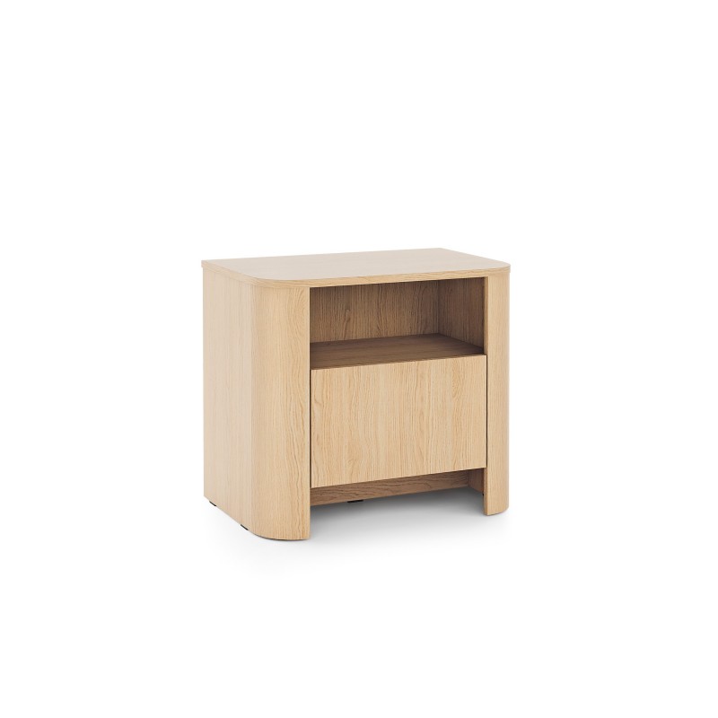 Stilvoller Nachttisch mit Schublade FARI Eiche vincenza im modernen Stil für das Schlafzimmer 1/9