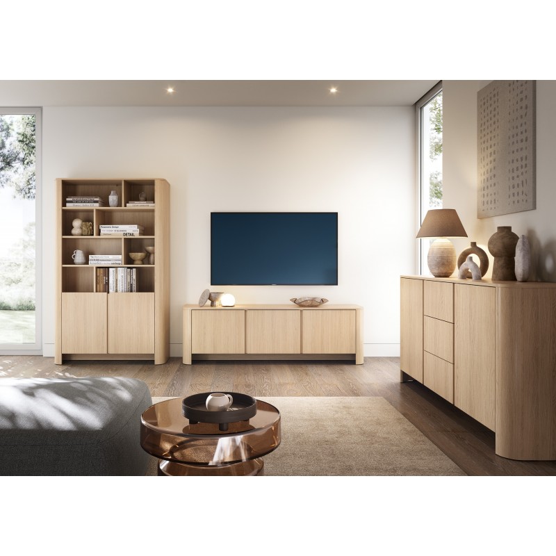 Stilvoller Nachttisch mit Schublade FARI Eiche vincenza im modernen Stil für das Schlafzimmer 5/9