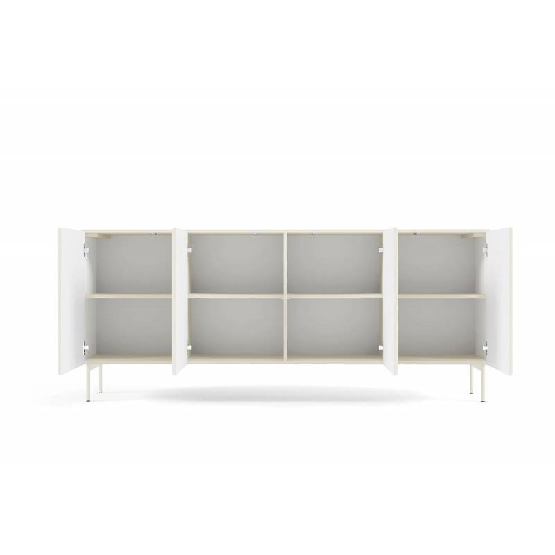 TUTTI 195 cm breite viertürige Kommode auf Metallfüßen Cashmere 4/9