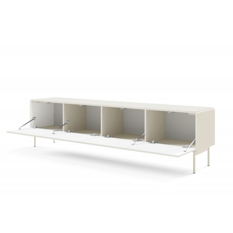 Kaschmir breiter 4-türiger RTV-Schrank TUTTI 195 cm mit Flügeltüren 2/9