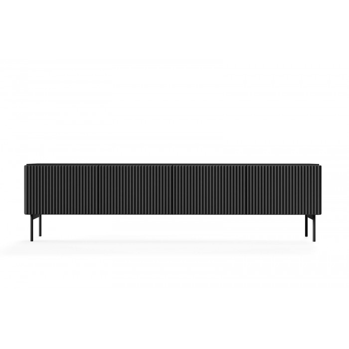 Breite RTV Schrank für Wohnzimmer vier Türen TUTTI 195 cm Schwarz