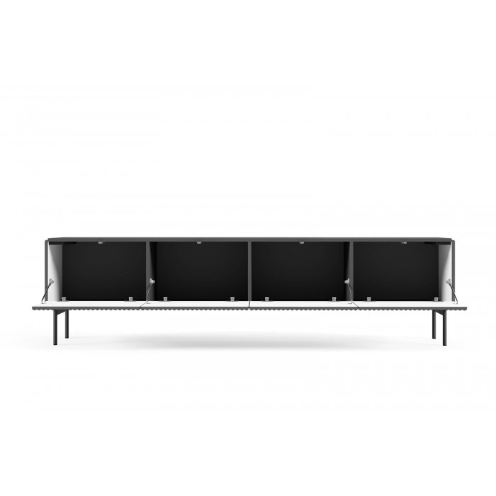 Breite RTV Schrank für Wohnzimmer vier Türen TUTTI 195 cm Schwarz