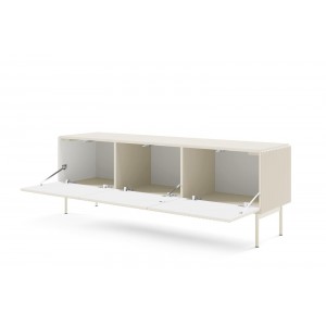 TUTTI 147 cm Kaschmir eleganter dreitüriger RTV-Schrank mit Scharnierdeckel 2/9