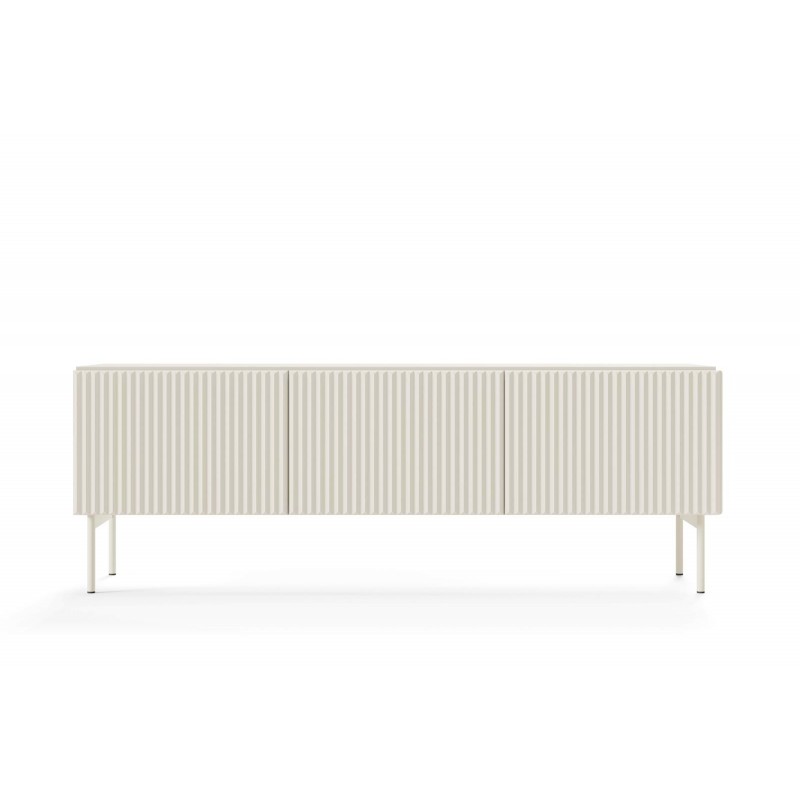 TUTTI 147 cm Kaschmir eleganter dreitüriger RTV-Schrank mit Scharnierdeckel 3/9