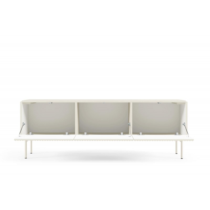 TUTTI 147 cm Kaschmir eleganter dreitüriger RTV-Schrank mit Scharnierdeckel 4/9