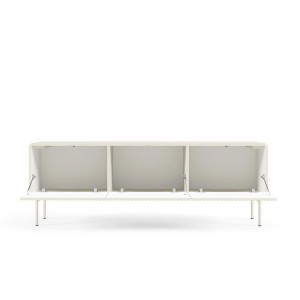 TUTTI 147 cm Kaschmir eleganter dreitüriger RTV-Schrank mit Scharnierdeckel 4/9
