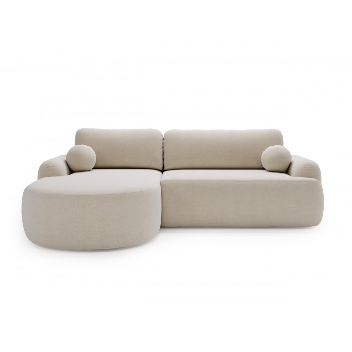 Elegante cremefarbene CLOUDY-Ecke links aus...