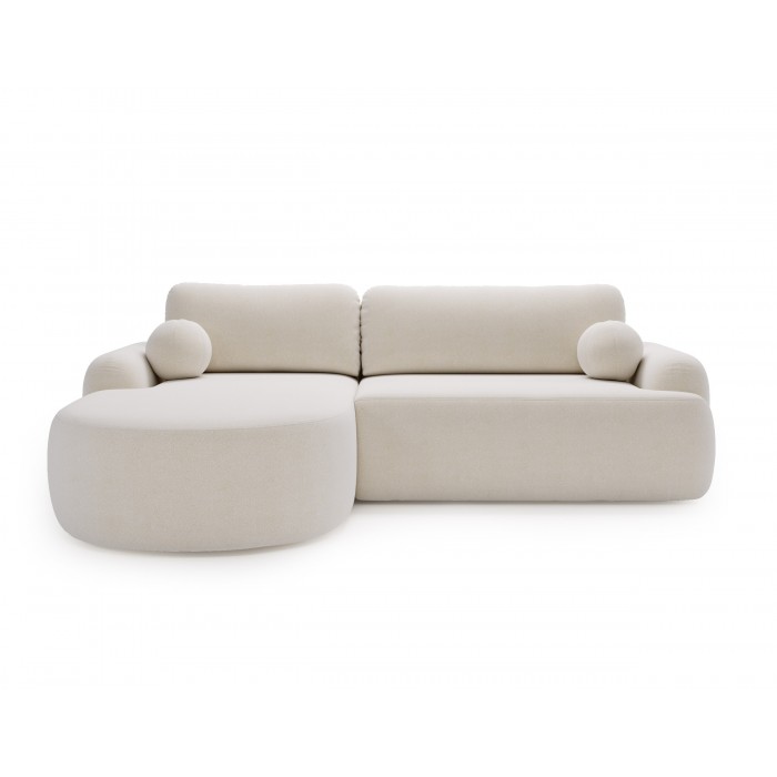 Elegante weiße CLOUDY-Ecke links aus...