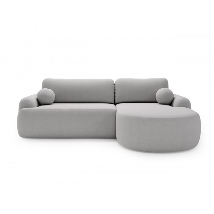 Elegantes hellgraues Ecksofa CLOUDY aus...