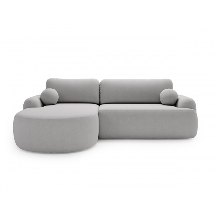 Elegantes hellgraues Ecksofa CLOUDY aus...