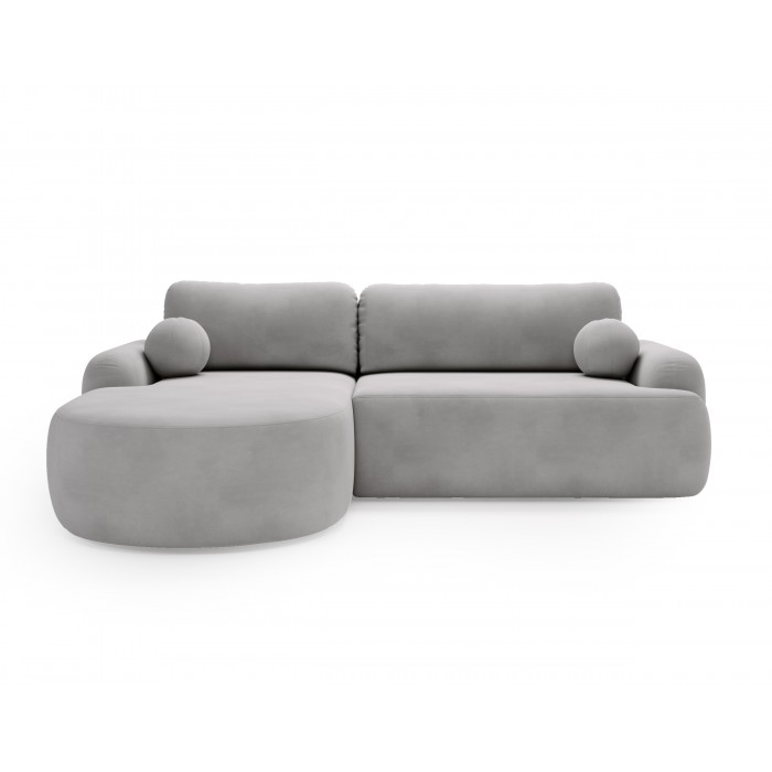 Elegantes hellgraues Ecksofa CLOUDY aus...