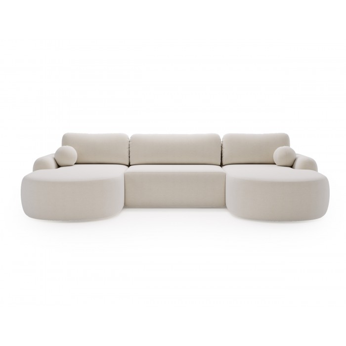 Elegantes weißes Ecksofa U CLOUDY aus...