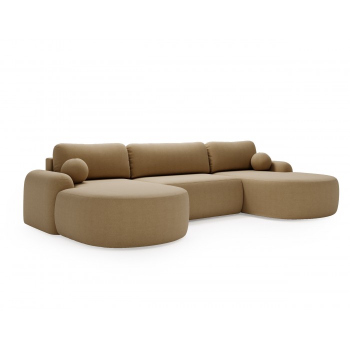 Elegantes beiges Ecksofa U...