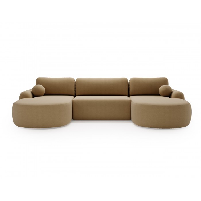 Elegantes beiges Ecksofa U CLOUDY aus...