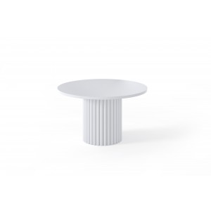 Moderner weißer Tisch VIRELO mit minimalistischem Charakter 1/9