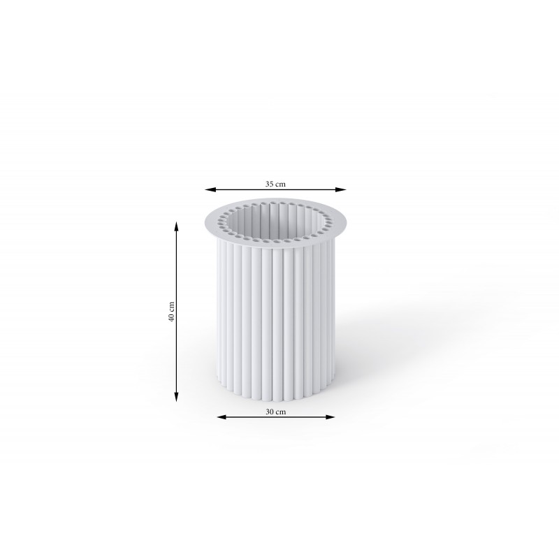 Moderner weißer Tisch VIRELO mit minimalistischem Charakter 5/9