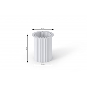Moderner weißer Tisch VIRELO mit minimalistischem Charakter 5/9