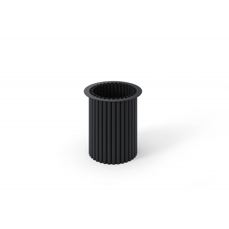 VIRELO Design-Tisch mit schwarzem Gestell und Platte in Eiche Wotan-Farbe 4/9