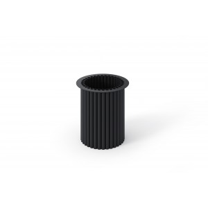 VIRELO Design-Tisch mit schwarzem Gestell und Platte in Eiche Wotan-Farbe 4/9