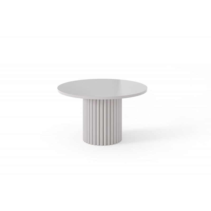 Moderner Tisch VIRELO in massivem Kaschmir-Farbton mit eleganter Oberfläche 1/9