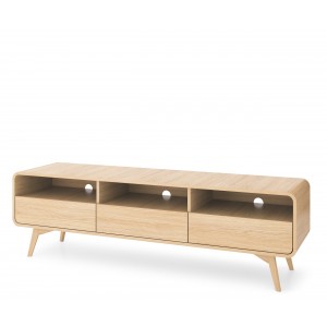 RTV Schrank VELION 180 cm - modern, TV-Tisch mit 3 Schubladen, Eiche matt 1/9