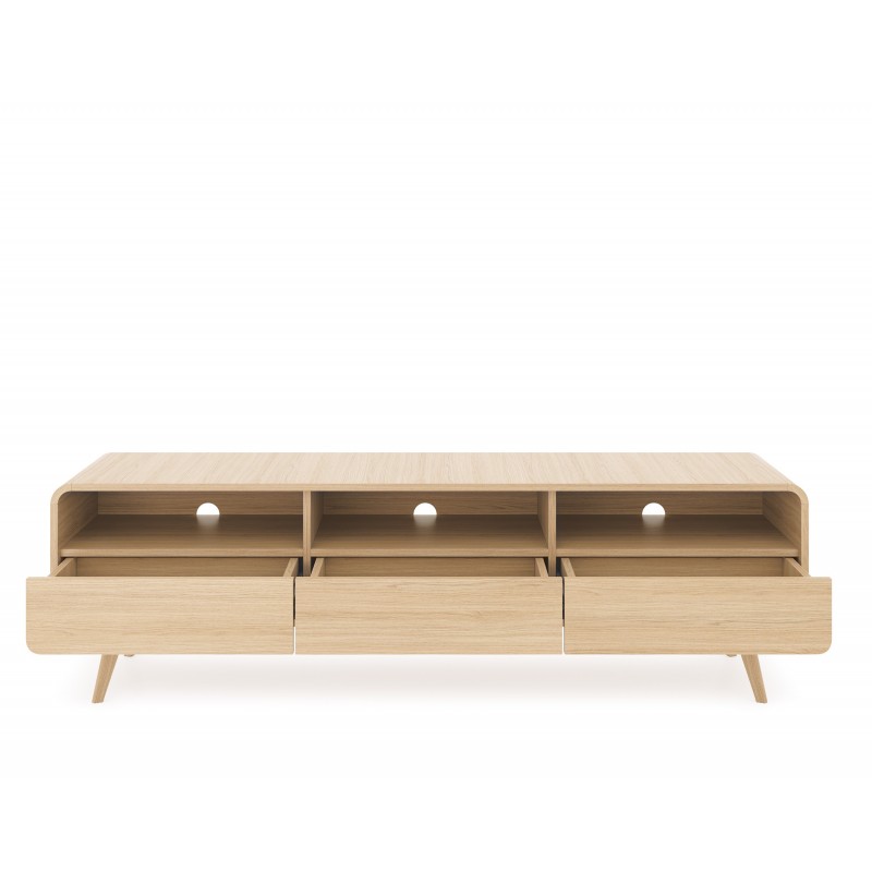 RTV Schrank VELION 180 cm - modern, TV-Tisch mit 3 Schubladen, Eiche matt 2/9