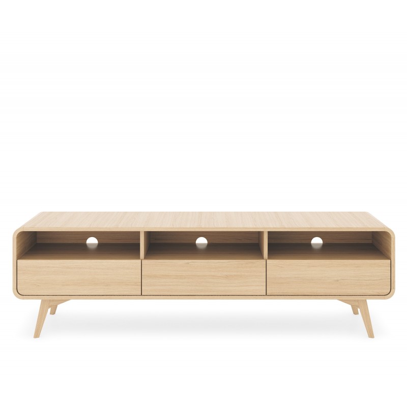 RTV Schrank VELION 180 cm - modern, TV-Tisch mit 3 Schubladen, Eiche matt 4/9