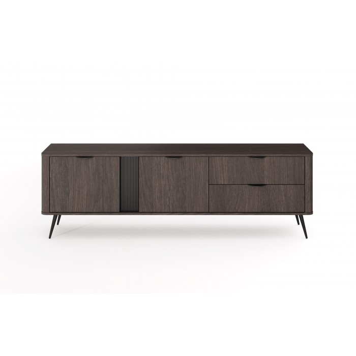 RTV Schrank ARVIS 195 cm Moderner TV-Schrank mit Schubladen Eiche Dunin + Schwarz