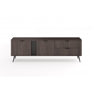 RTV Schrank ARVIS 195 cm Moderner TV-Schrank mit Schubladen Eiche Dunin + Schwarz 4/9