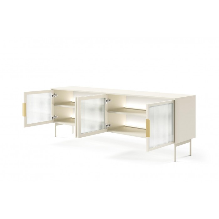RTV Schrank ILUMI 4D in Kaschmir für das Wohnzimmer