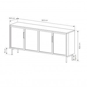 ILUMI 4D breite Kommode aus Kaschmir für das Schlafzimmer 5/9