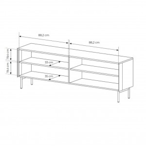 RTV Schrank ILUMI 4D in Kaschmir für das Wohnzimmer 6/9