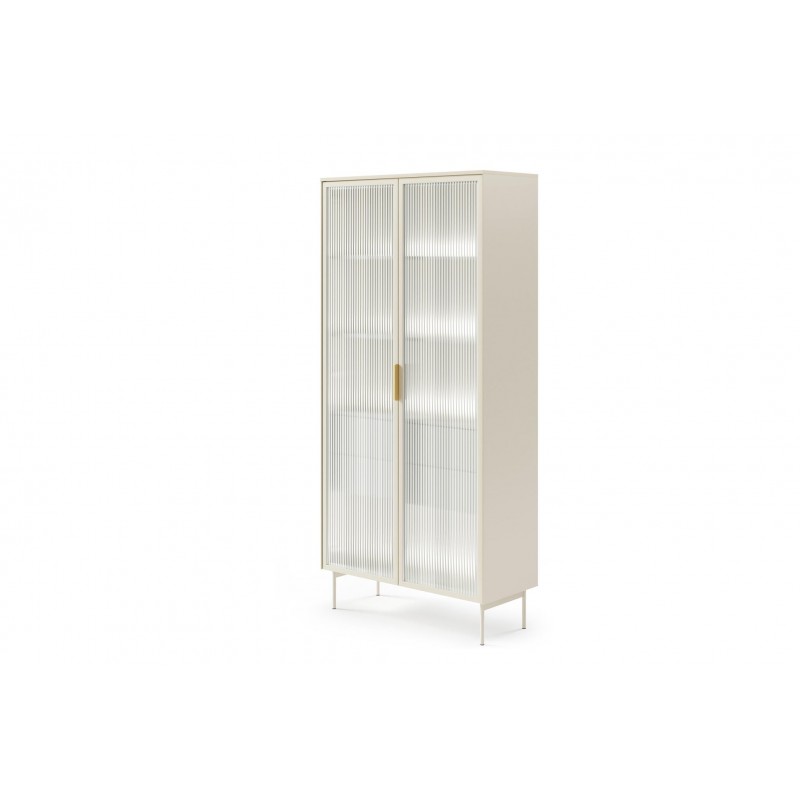 Zweitürige Vitrine ILUMI tall aus Kaschmir 1/9