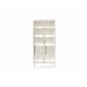 Zweitürige Vitrine ILUMI tall aus Kaschmir 3/9