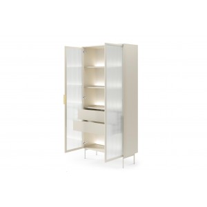 Zweitürige Vitrine ILUMI tall aus Kaschmir 4/9